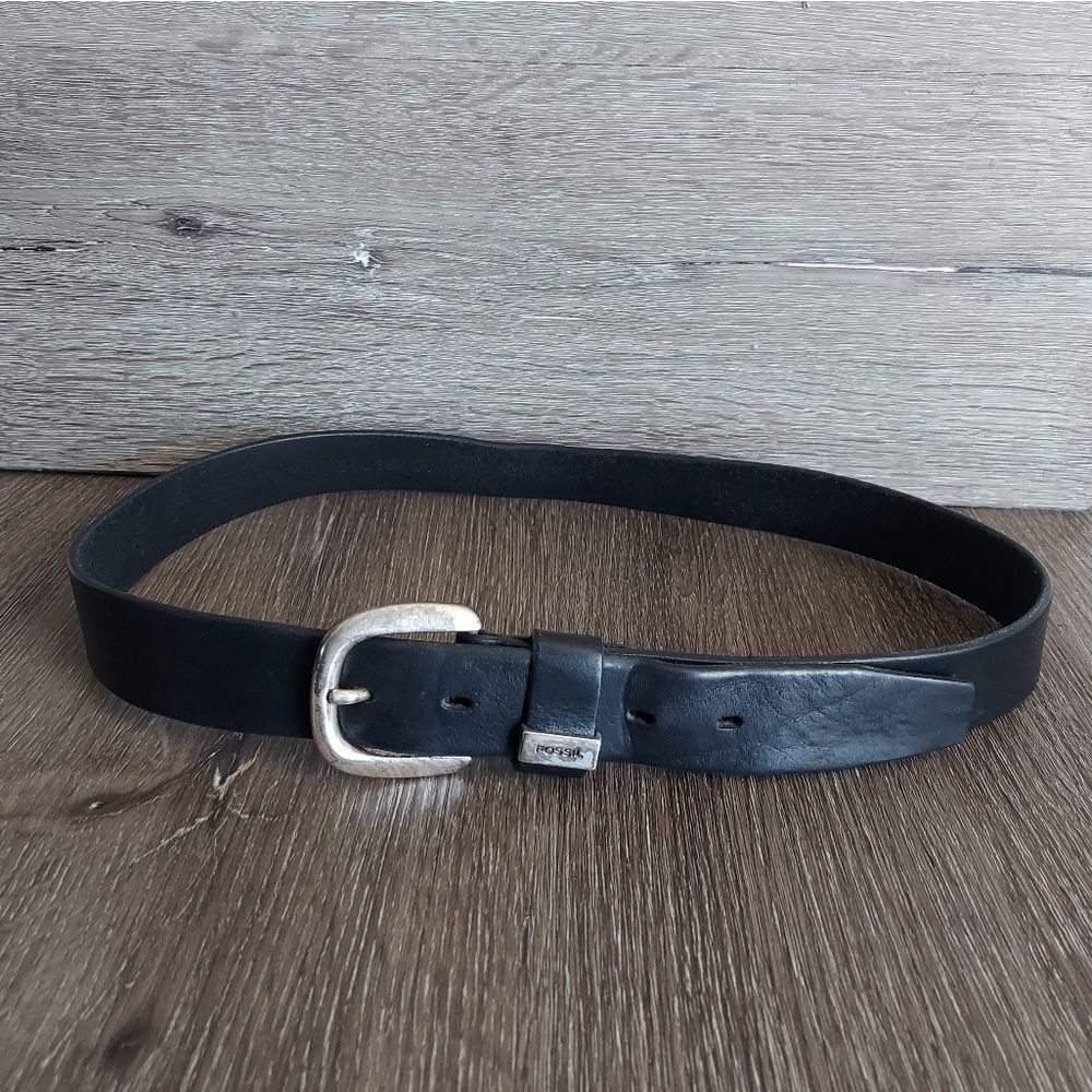 Fossil Black Leather Men's Belt Large